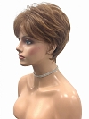 Glamvigor Hybrillia Blend Human Hair Cute Medium brown with Ginger Blonde Highlights Short Pixie Wig (Basic Cap) GBC001