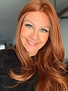 Glamvigor Hybrillia™ Blend Human Hair Ginger copper with light copper highlights long cascading style Lace Part Wig GLP058