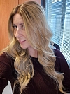 Glamvigor Hybrillia™ Blend Human Hair Exquisite Dark Honey Blonde ombre long layered wavy Lace Part Wig GLP021