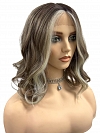Perfectly balanced rooted blonde blends straight and wavy Bob  Synthetic Lace Part Wig GLP052