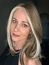 Light Ash Blonde Blended with Cool Platinum Blonde with side-sweeping  fringe synthetic wig glp035