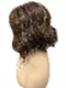 Brown with Medium Red-Gold Blonde Highlights  carefree wavy layered Synthetic Lace Part Wig GLP044