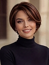Glamvigor Hybrillia™ Blend Human Hair Medium Light Auburn Evenly Blended with Ginger Blonde  Wig (Basic Cap) GBC006