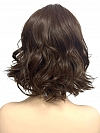 Avant-garde Warm Brown waved layered bob Synthetic Lace Part Wig GLP025