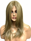 Natural Medium Ash Blonde  long layered  Synthetic Lace Part Wig GLP012