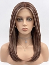 Glamvigor Hybrillia Blend Human Hair Pretty Medium Light  Auburn with Ginger Blonde Straight  Lace Part Wig GLP009