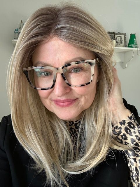 Glamvigor Hybrillia Blend Human Hair Pretty Blonde Ombre Medium layered Straight Lace Part Wig GLP007