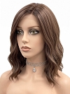 Glamvigor Hybrillia Blend Human Hair Trendsetting  Medium Brown layered wavy  Lace Part Wig GLP024