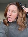 Fashion Ginger Blonde  with Dark Roots  Falling below the shoulders gentle waves Synthetic Lace Part Wig GLP019