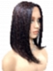 Soft Black with Gold-Red Highlights shoulder-length bob  Synthetic Lace Part Wig GLP031