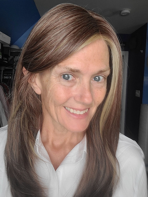 Glamvigor Hybrillia™ Blend Human Hair Pretty Medium Light  Auburn with Ginger Blonde Straight  Lace Part Wig GLP009