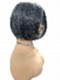 Black mixed silver short bob Synthetic Lace Part Wig GLP050
