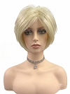 Glamvigor Hybrillia Blend Human HairPale Blonde with Slight Platinum Highlighting modern bob Wig (Basic Cap) GBC018