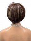 Medium Auburn base with Blonde Highlights Short  bob with soft bangs Synthetic Wig (Basic Cap) GBC005