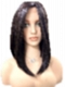 Soft Black with Gold-Red Highlights shoulder-length bob  Synthetic Lace Part Wig GLP031