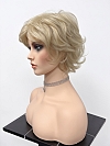 Glamvigor Hybrillia Blend Human Hair Fashion Blonde mixed Layered Wavy Short Pixie Cut  wig (Basic Cap) GBC007 