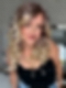 Natural Ash Blonde ombre  soft wavy layered Synthetic Lace Part Wig GLP043