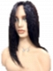 Soft Black with Gold-Red Highlights shoulder-length bob  Synthetic Lace Part Wig GLP031