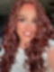 Vibrant Medium Red and Auburn blend loose wavy layered Synthetic Lace Part Wig GLP026