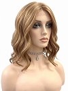 Glamvigor Hybrillia Blend Human Hair  Exquisite Blonde shoulder-length wavy  Lace Part Wig GLP029