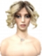 Blonde Ombre wavy with textured layerd short Synthetic Lace Part Wig GLP030