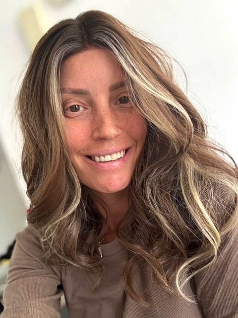 Medium Brown With blonde Highlights beautiful