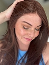 Stunning Medium Reddish Brown long layered  Synthetic Lace Part Wig GLP011
