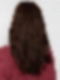Soft dark brown long layered straight Synthetic Lace Part Wig GLP005