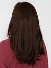 Soft dark brown long layered straight Synthetic Lace Part Wig GLP005