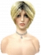 Chic Blonde Ombre layered short Bob  Synthetic Wig (Basic Cap) GBC016