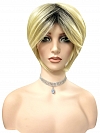 Chic Blonde Ombre layered short Bob  Synthetic Wig (Basic Cap) GBC016