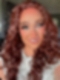 Vibrant Medium Red and Auburn blend loose wavy layered Synthetic Lace Part Wig GLP026