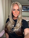 Warm Brown mixed Blonde long straight layered Synthetic Lace Part Wig GLP002