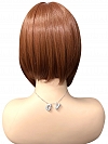 Dark Auburn Evenly Blended with Ruby Red classic chin length bob  synthetic wig glp033
