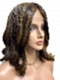 Gorgeous Warm Medium Brown with Ginger Blonde  long wave bob  Synthetic Lace Part Wig GLP020