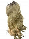 Glamvigor Hybrillia™ Blend Human Hair Blonde ombre long layered loose wavy Lace Part Wig GLP062