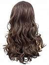 Glamvigor Hybrillia™ Blend Human Hair  Red Brown with Gold Blonde highlights Long  Beach Waves  Synthetic Lace Part Wig GLP056