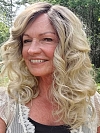 flirty Dark Blonde with Light Copper Blonde Highlights & Golden Brown Roots mid-length layered waves synthetic Lace Part  wig glp037