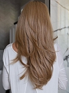 Dazzling Honey Blonde ombre lengthy textured layered fall to mid-back Synthetic Lace Part Wig GLP028
