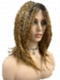 Dark Blonde Evenly Blended with Medium Golden Blonde  shoulder-length layered Straight synthetic Lace Part  wig glp040