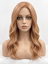 Glamvigor Hybrillia Blend Human Hair Blonde mixed Golden with loose wavy side bangs PRE-CUT Lace Part Wig GLP075