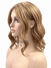 Glamvigor Hybrillia Blend Human Hair  Exquisite Blonde shoulder-length wavy  Lace Part Wig GLP029