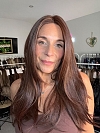 Glamvigor Hybrillia™ Blend Human Hair Stunning Medium Reddish Brown long layered  Lace Part Wig GLP011