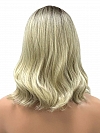 Lightest Blonde Ombre Wavy Synthetic Lace Front Wig (Lace Part)  GLP001