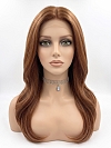Glamvigor Hybrillia Blend Human Hair Ginger copper with light copper highlights long cascading style Lace Part Wig GLP058