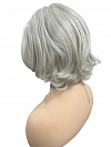 Iced Oyster Gray mid-length with light waves  Synthetic Lace Part Wig GLP046