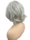 Iced Oyster Gray mid-length with light waves  Synthetic Lace Part Wig GLP046