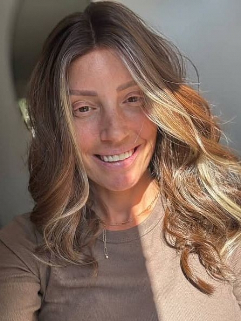 Medium Brown With blonde Highlights beautiful
