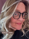 Glamvigor Hybrillia™ Blend Human Hair Medium Brown base with Light Golden Blonde highlights loose beach wavy  Lace Part  wig glp041