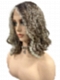 Perfectly balanced rooted blonde blends straight and wavy Bob  Synthetic Lace Part Wig GLP052
